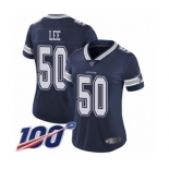 Women's Dallas Cowboys #50 Sean Lee Navy Blue Team Color Vapor Untouchable Limited Player 100th Season Football Jersey