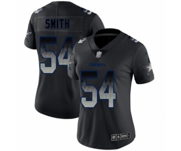 Women's Dallas Cowboys #54 Jaylon Smith Black Smoke Fashion Limited Player Football Jersey