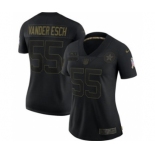 Women's Dallas Cowboys #55 Leighton Vander Esch 2020 Salute To Service Limited Football Jersey Black