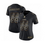 Women's Dallas Cowboys #55 Leighton Vander Esch Black Gold Vapor Untouchable Limited Player Football Jersey