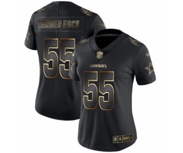 Women's Dallas Cowboys #55 Leighton Vander Esch Black Gold Vapor Untouchable Limited Player Football Jersey