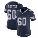 Women's Dallas Cowboys #60 Tyler Guyton Navy 2024 Draft Vapor Limited Football Stitched Jersey