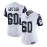 Women's Dallas Cowboys #60 Tyler Guyton White 2024 Draft Color Rush Limited Football Stitched Jersey