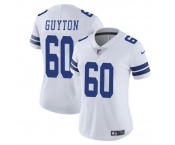 Women's Dallas Cowboys #60 Tyler Guyton White 2024 Draft Vapor Limited Football Stitched Jersey