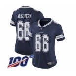 Women's Dallas Cowboys #66 Connor McGovern Navy Blue Team Color Vapor Untouchable Limited Player 100th Season Football Jersey