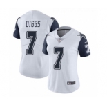 Women's Dallas Cowboys #7 Trevon Diggs White Thanksgiving Vapor Untouchable Limited Stitched Jersey