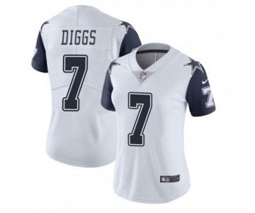 Women's Dallas Cowboys #7 Trevon Diggs White Thanksgiving Vapor Untouchable Limited Stitched Jersey