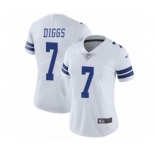 Women's Dallas Cowboys #7 Trevon Diggs White Vapor Untouchable Limited Stitched Jersey