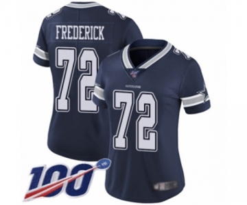 Women's Dallas Cowboys #72 Travis Frederick Navy Blue Team Color Vapor Untouchable Limited Player 100th Season Football Jersey