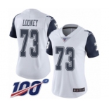 Women's Dallas Cowboys #73 Joe Looney Limited White Rush Vapor Untouchable 100th Season Football Jersey