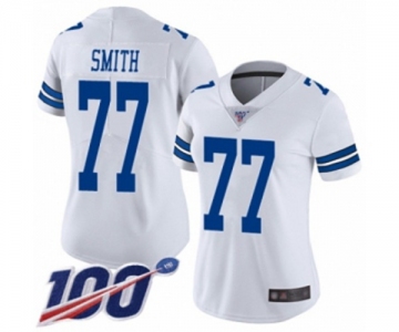 Women's Dallas Cowboys #77 Tyron Smith White Vapor Untouchable Limited Player 100th Season Football Jersey