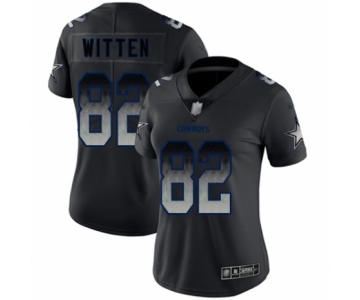 Women's Dallas Cowboys #82 Jason Witten Black Smoke Fashion Limited Football Jersey