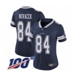 Women's Dallas Cowboys #84 Jay Novacek Navy Blue Team Color Vapor Untouchable Limited Player 100th Season Football Jersey