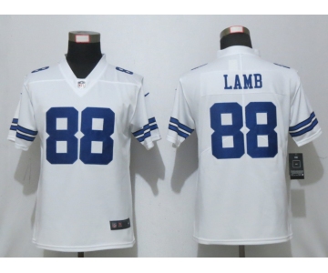 Women's Dallas Cowboys  #88 CeeDee Lamb White Vapor Untouchable Limited Player Football Jersey