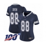 Women's Dallas Cowboys #88 Michael Irvin Navy Blue Team Color Vapor Untouchable Limited Player 100th Season Football Jersey