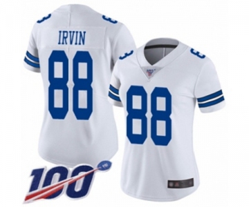 Women's Dallas Cowboys #88 Michael Irvin White Vapor Untouchable Limited Player 100th Season Football Jersey