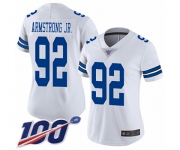 Women's Dallas Cowboys #92 Dorance Armstrong Jr. White Vapor Untouchable Limited Player 100th Season Football Jersey