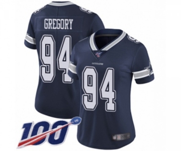 Women's Dallas Cowboys #94 Randy Gregory Navy Blue Team Color Vapor Untouchable Limited Player 100th Season Football Jersey