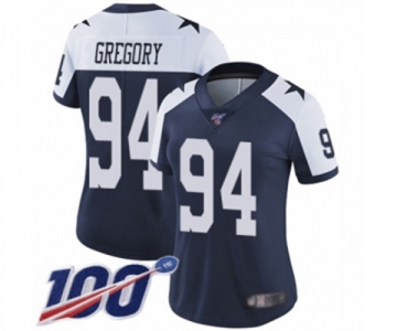 Women's Dallas Cowboys #94 Randy Gregory Navy Blue Throwback Alternate Vapor Untouchable Limited Player 100th Season Football Jersey