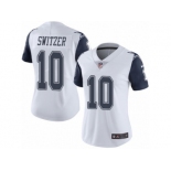 Women's Nike Dallas Cowboys #10 Ryan Switzer Limited White Rush NFL Jersey