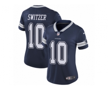 Women's Nike Dallas Cowboys #10 Ryan Switzer Vapor Untouchable Limited Navy Blue Team Color NFL Jersey