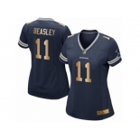 Women's Nike Dallas Cowboys #11 Cole Beasley Elite Navy Gold Team Color NFL Jersey