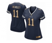 Women's Nike Dallas Cowboys #11 Cole Beasley Elite Navy Gold Team Color NFL Jersey