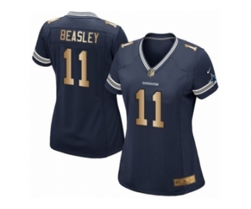 Women's Nike Dallas Cowboys #11 Cole Beasley Elite Navy Gold Team Color NFL Jersey