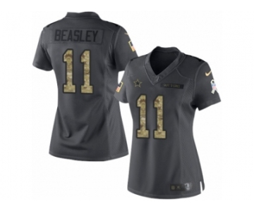 Women's Nike Dallas Cowboys #11 Cole Beasley Limited Black 2016 Salute to Service NFL Jersey