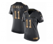 Women's Nike Dallas Cowboys #11 Cole Beasley Limited Black Gold Salute to Service NFL Jersey