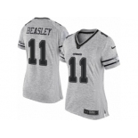 Women's Nike Dallas Cowboys #11 Cole Beasley Limited Gray Gridiron II NFL Jersey