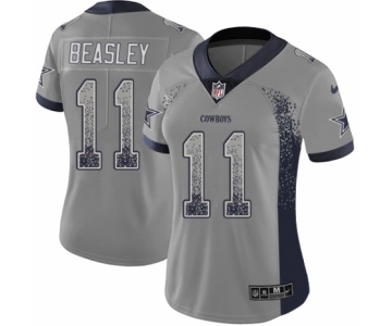 Women's Nike Dallas Cowboys #11 Cole Beasley Limited Gray Rush Drift Fashion NFL Jersey