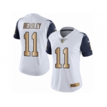 Women's Nike Dallas Cowboys #11 Cole Beasley Limited White Gold Rush NFL Jersey