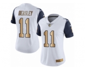 Women's Nike Dallas Cowboys #11 Cole Beasley Limited White Gold Rush NFL Jersey