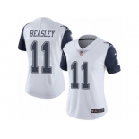 Women's Nike Dallas Cowboys #11 Cole Beasley Limited White Rush NFL Jersey