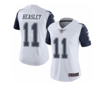 Women's Nike Dallas Cowboys #11 Cole Beasley Limited White Rush NFL Jersey