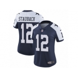 Women's Nike Dallas Cowboys #12 Roger Staubach Vapor Untouchable Limited Navy Blue Throwback Alternate NFL Jersey