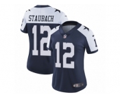 Women's Nike Dallas Cowboys #12 Roger Staubach Vapor Untouchable Limited Navy Blue Throwback Alternate NFL Jersey