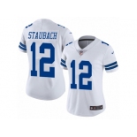 Women's Nike Dallas Cowboys #12 Roger Staubach Vapor Untouchable Limited White NFL Jersey