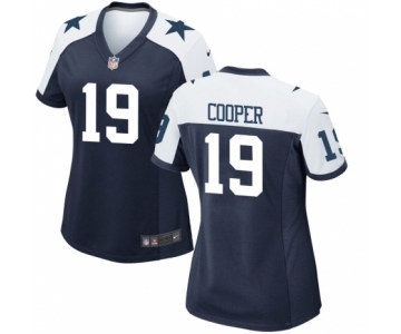 Women's Nike Dallas Cowboys #19 Amari Cooper Game Navy Blue Throwback Alternate NFL Jersey