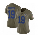 Women's Nike Dallas Cowboys #19 Amari Cooper Limited Olive 2017 Salute to Service NFL Jersey