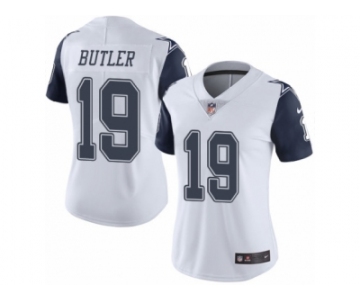 Women's Nike Dallas Cowboys #19 Brice Butler Limited White Rush NFL Jersey