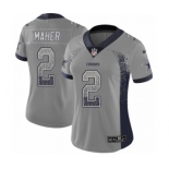 Women's Nike Dallas Cowboys #2 Brett Maher Limited Gray Rush Drift Fashion NFL Jersey