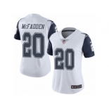 Women's Nike Dallas Cowboys #20 Darren McFadden Limited White Rush NFL Jersey