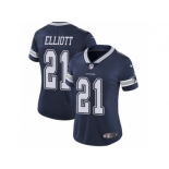 Women's Nike Dallas Cowboys #21 Ezekiel Elliott Vapor Untouchable Limited Navy Blue Team Color NFL Jersey