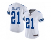 Women's Nike Dallas Cowboys #21 Ezekiel Elliott Vapor Untouchable Limited White NFL Jersey