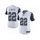 Women's Nike Dallas Cowboys #22 Emmitt Smith Limited White Rush NFL Jersey