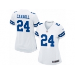 Women's Nike Dallas Cowboys #24 Nolan Carroll Game White NFL Jersey