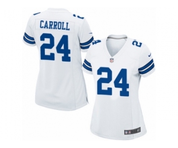 Women's Nike Dallas Cowboys #24 Nolan Carroll Game White NFL Jersey