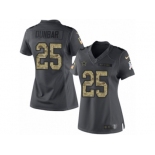 Women's Nike Dallas Cowboys #25 Lance Dunbar Limited Black 2016 Salute to Service NFL Jersey